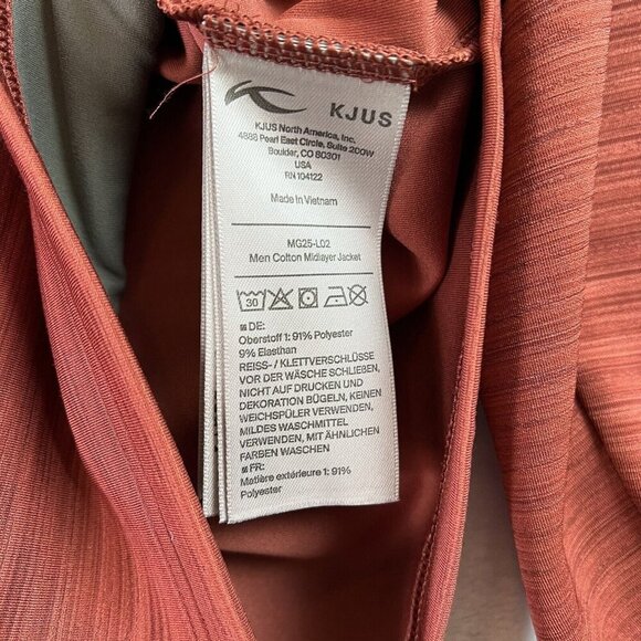 KJUS Golf Jacket Colton Midlayer Men's XL (54) Red Slim Fit $279 Preppy Full Zip - Picture 15 of 16